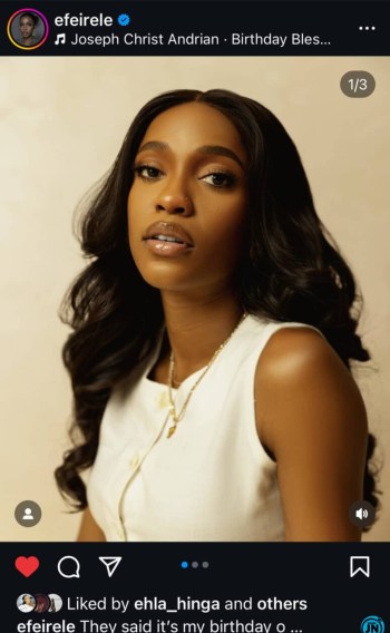 Actress Efe Irele marks her 34th birthday with stunning photos Actress Efe Irele marks her 34th birthday with stunning photos
